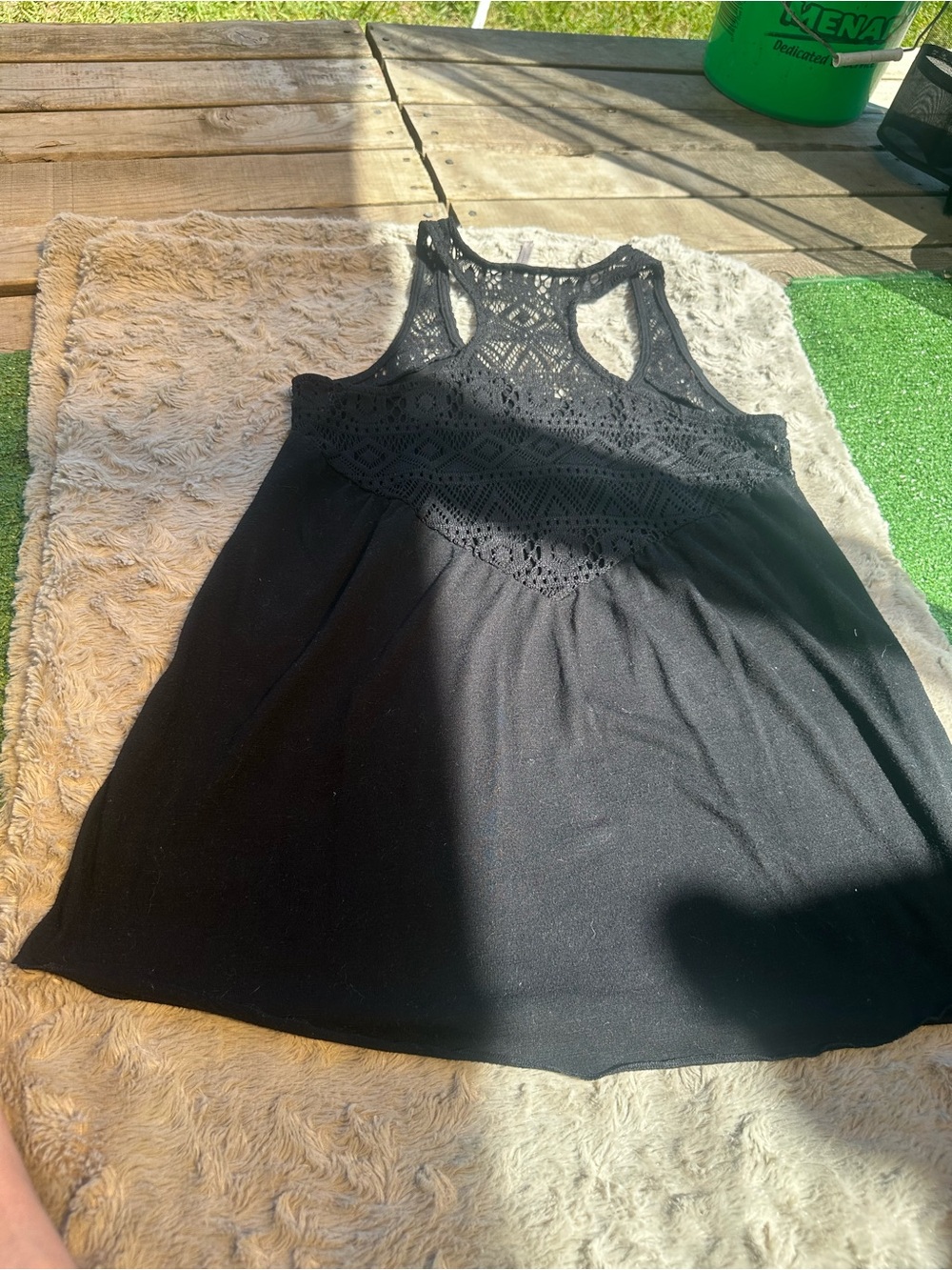 Vanity Black Crochet Racerback Tank Top - Picture 5 of 6